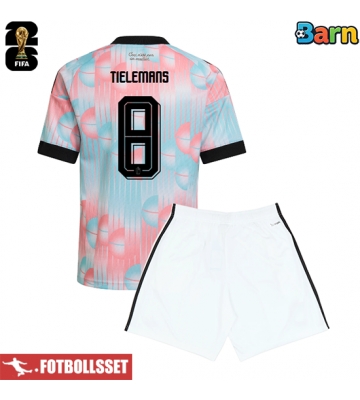 Belgien Youri Tielemans #8 Bortatröja Barn VM 2026 Kortärmad (+ Korta byxor)